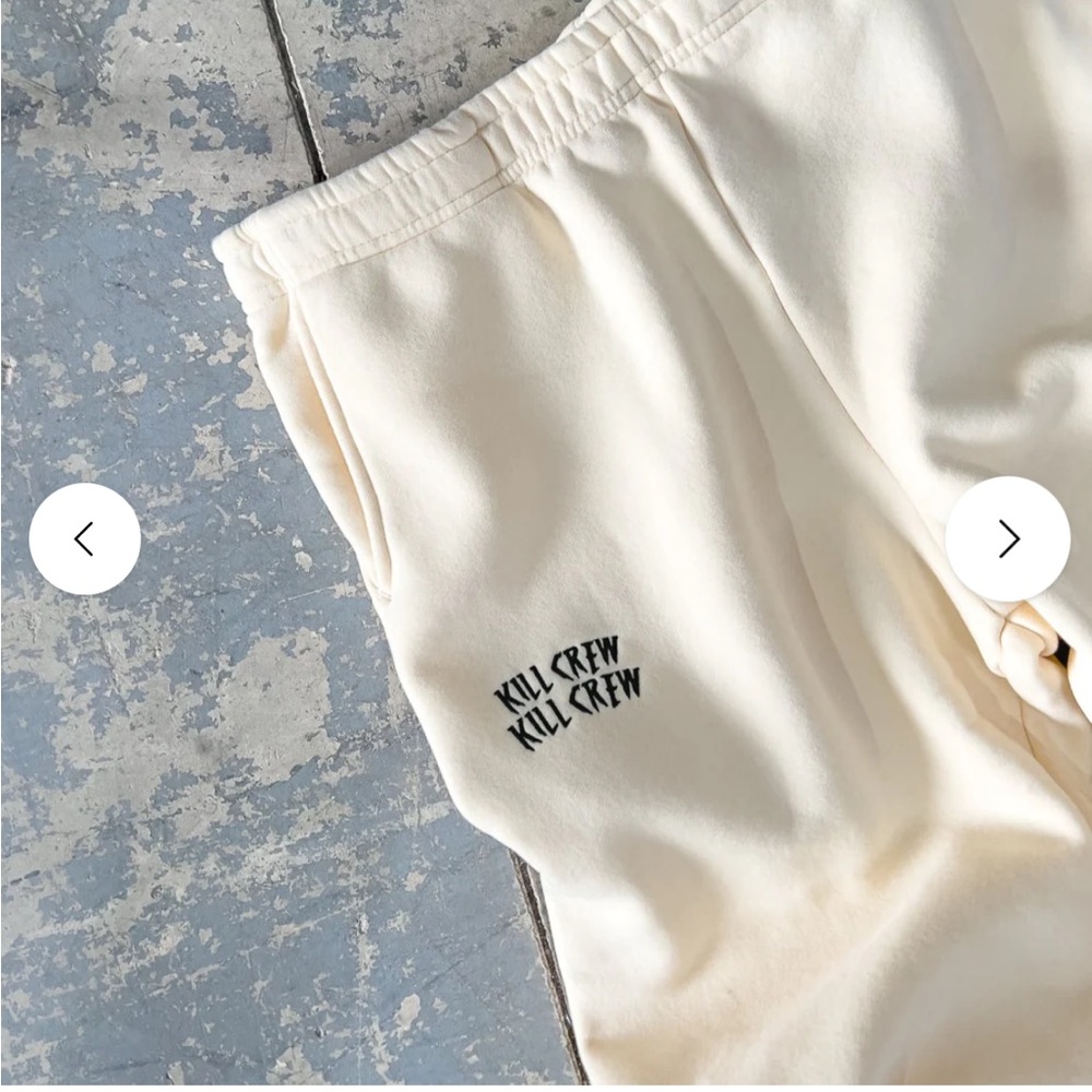 NWT Kill Crew Cream Sweat Joggers - Picture 2 of 4